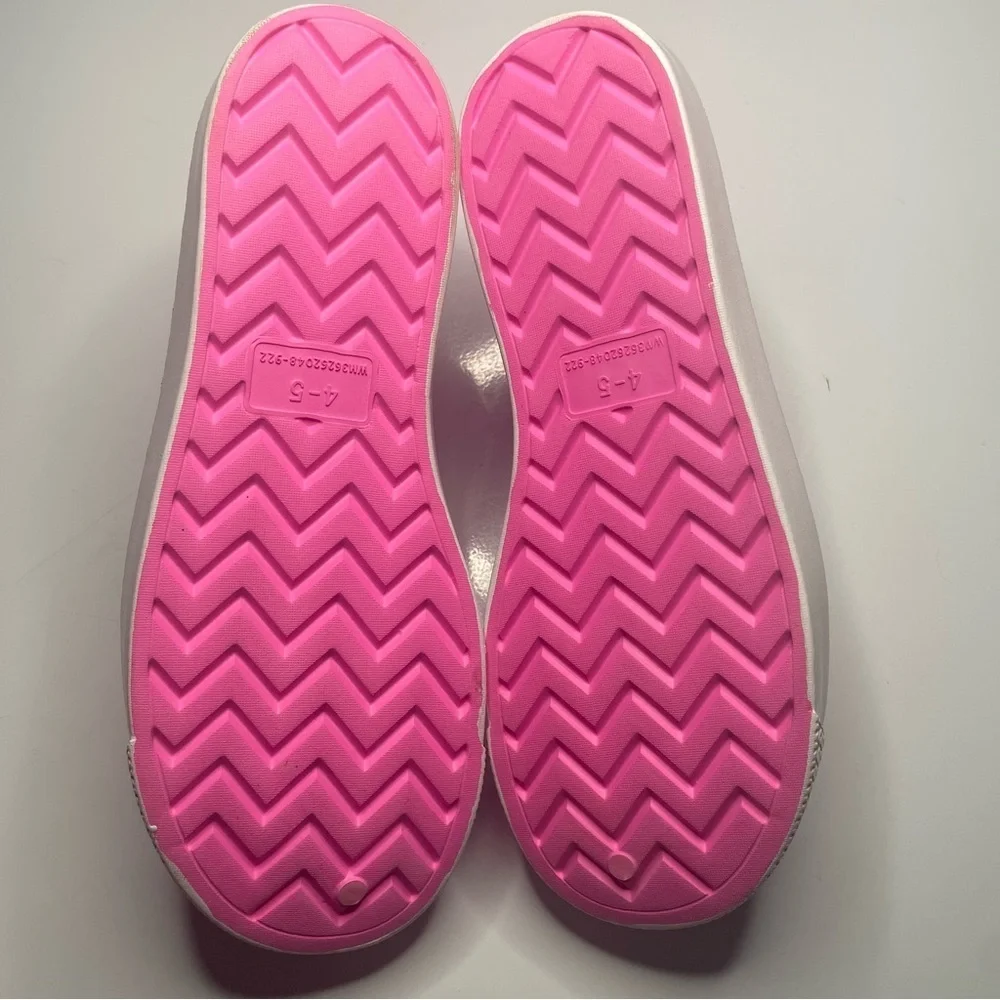 Girls 4/5 Pink Multicolored Waterproof Slip On Water Shoes NWOT